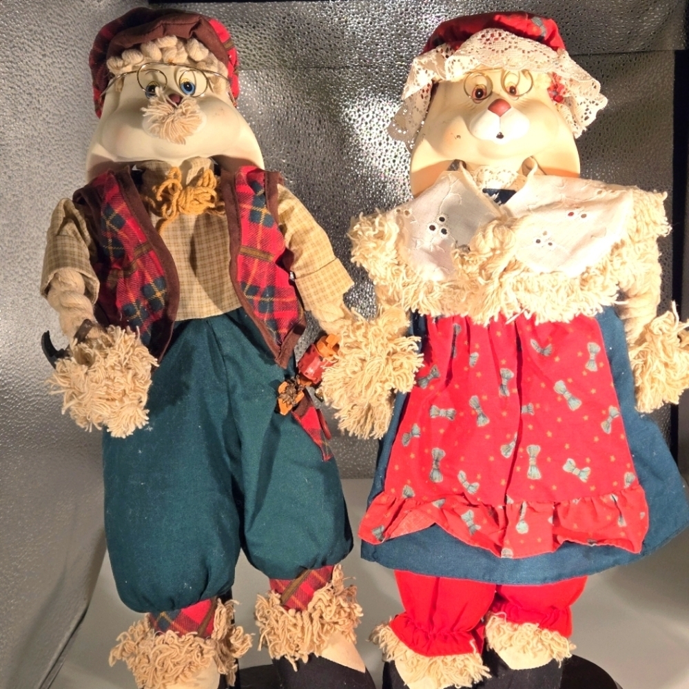 House Of Lloyd Vintage Grandpa Lloyd Granny Flo Bunny Shelf Sitters Dolls